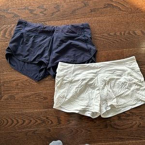 Lululemon Speed Up Mid-Rise Lined Short 4" - set of 2